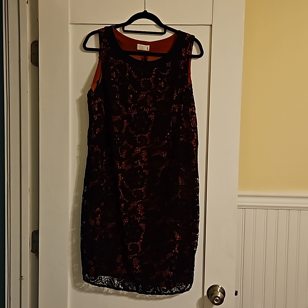 L adore black and red lace dress